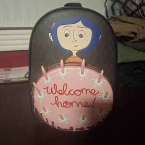 Coraline Backpack with Pink Cake Design